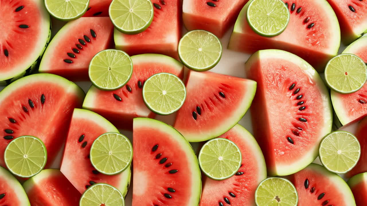 Watermelon and Lime Slices Pattern