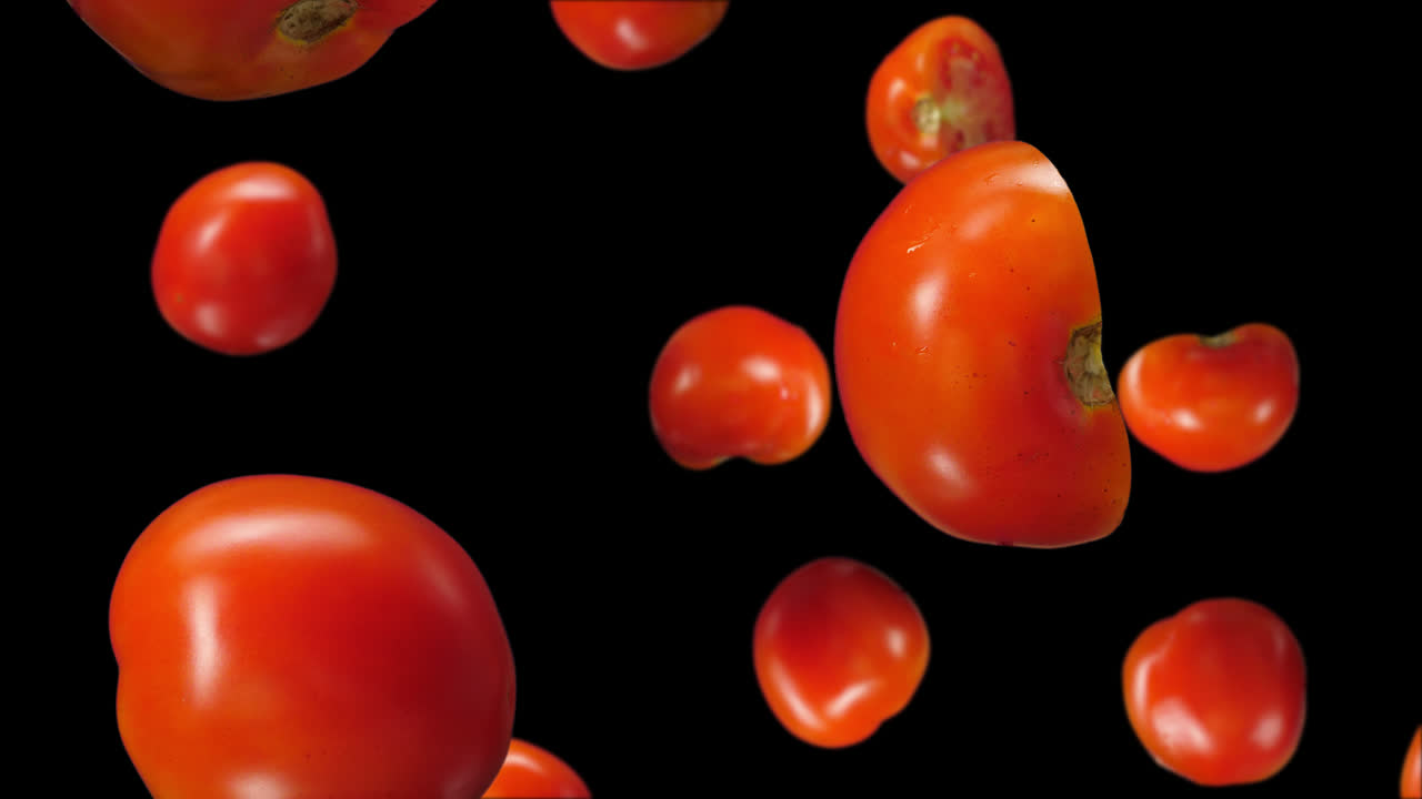 Falling Tomatoes With Alpha Channel