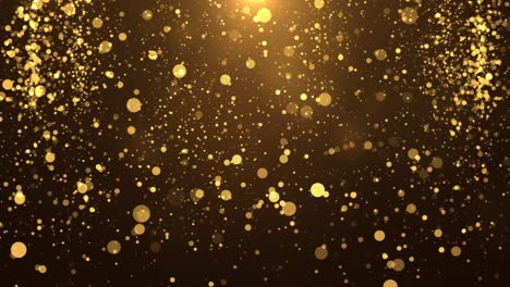 beautiful blue shimmering particles with lens flare on black background in slow motion 3d animation