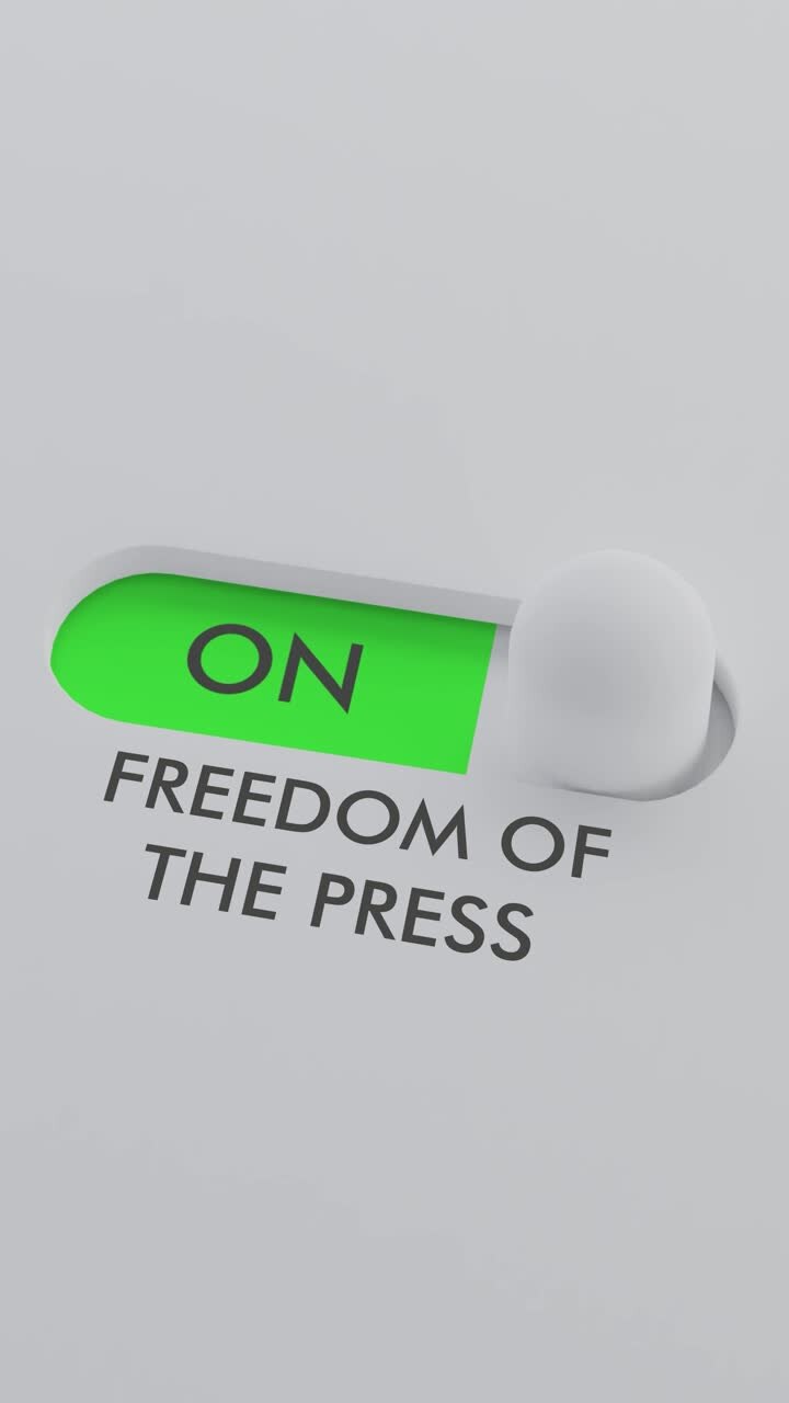 Switching on the FREEDOM OF THE PRESS switch Vertical Video