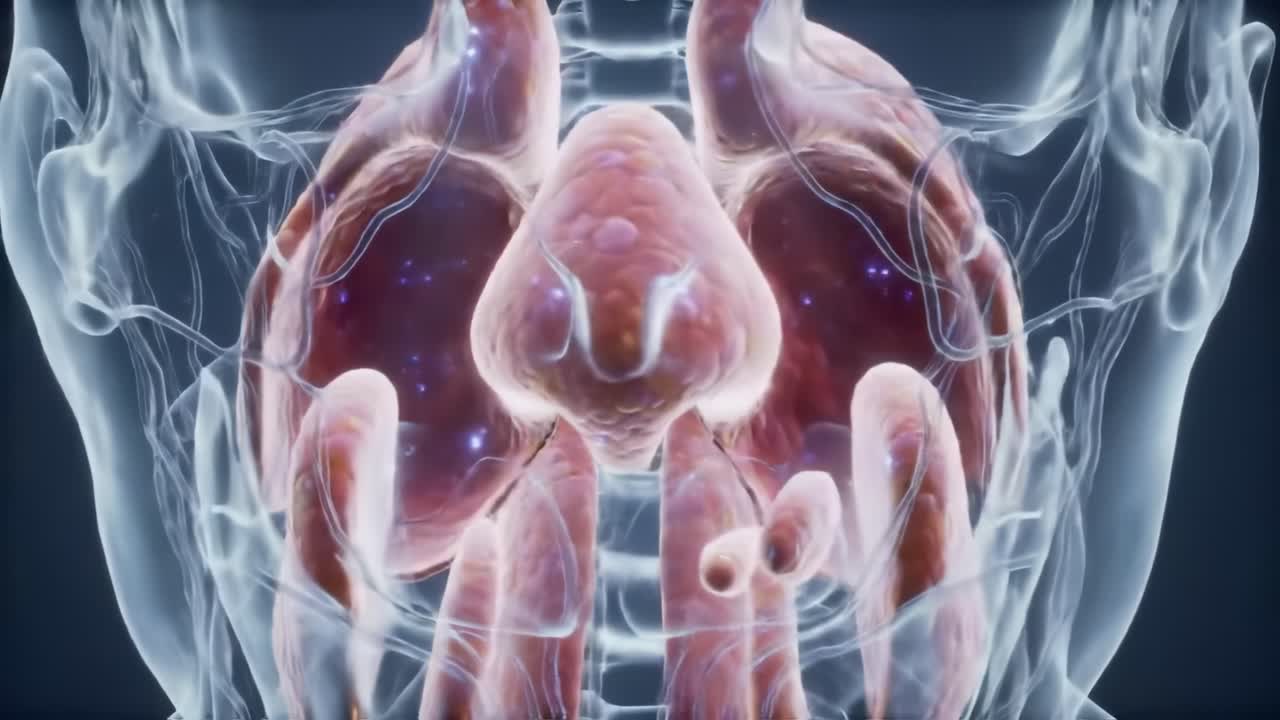 Exploring Intricacies of Human Anatomy: A Detailed Look at the Heart and Surrounding Structures in an Engaging 3D Visualization Journey