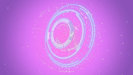 animación del círculo de procesamiento sobre fondo violeta