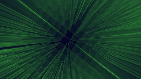 zigzag verde dinámico obra de arte digital vibrante con líneas energizantes que convergen hacia el centro