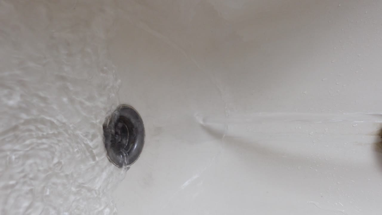 Water running into a drain