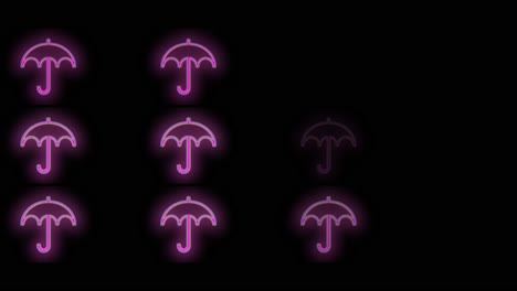 Neon-purple-umbrella-pattern