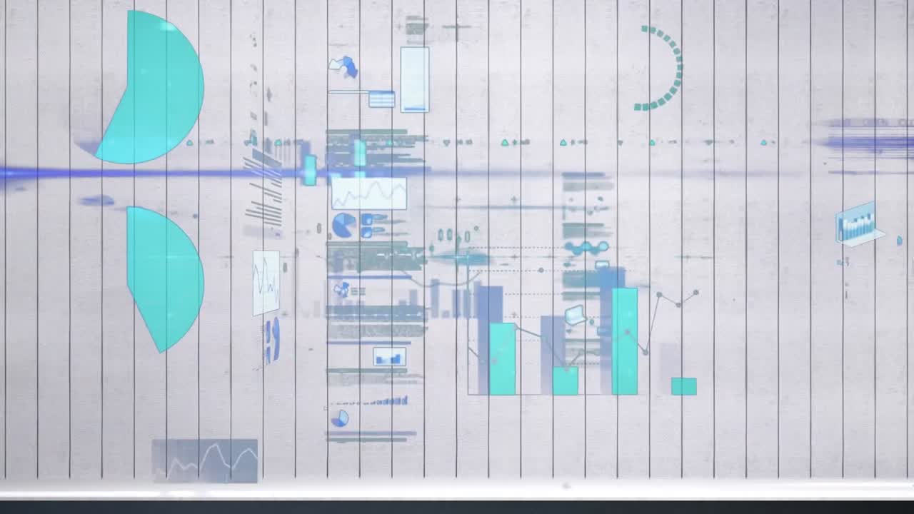 Animation of statistics on white background