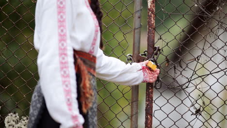 the romanian girl finds the gate locked with a padlock 2