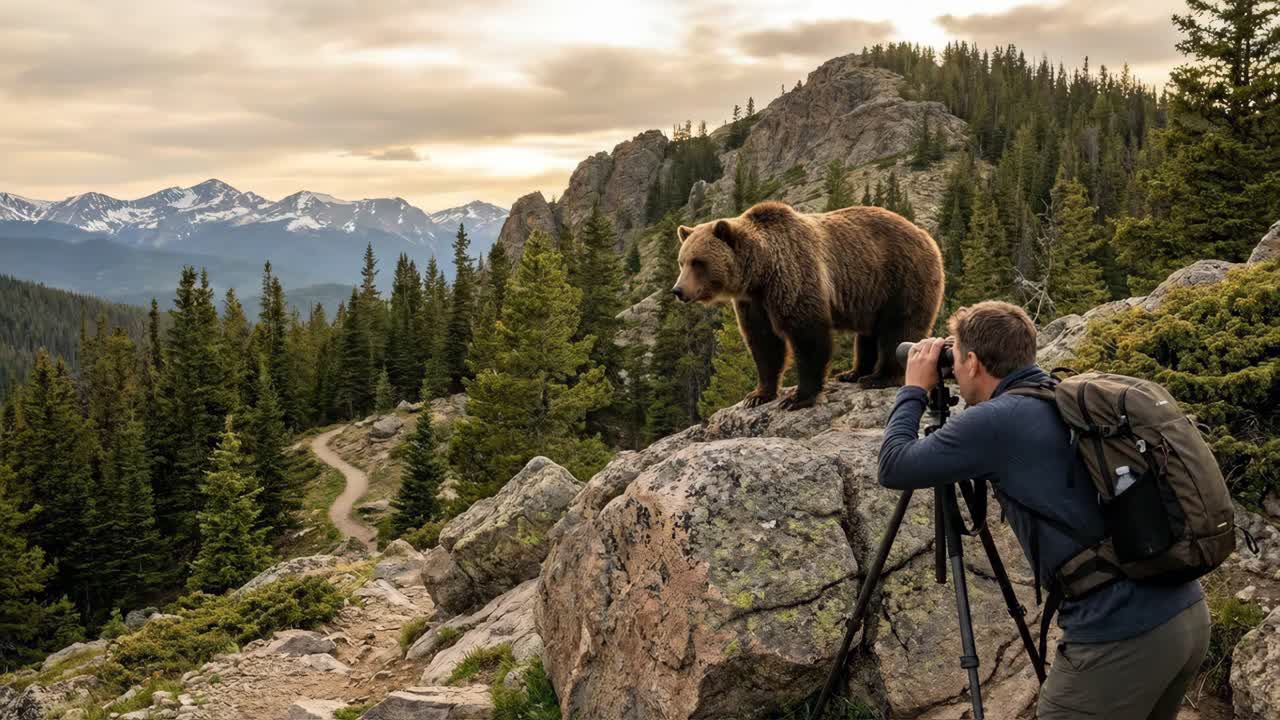 Photographer Captures a Brown Bear in its Natural Habitat