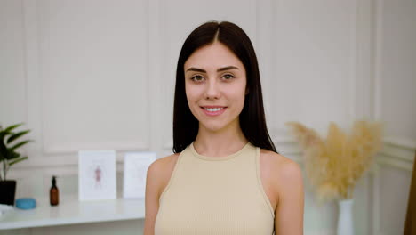 young woman in massage room