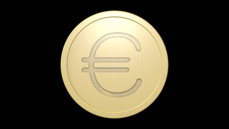 euro sign on golden coin