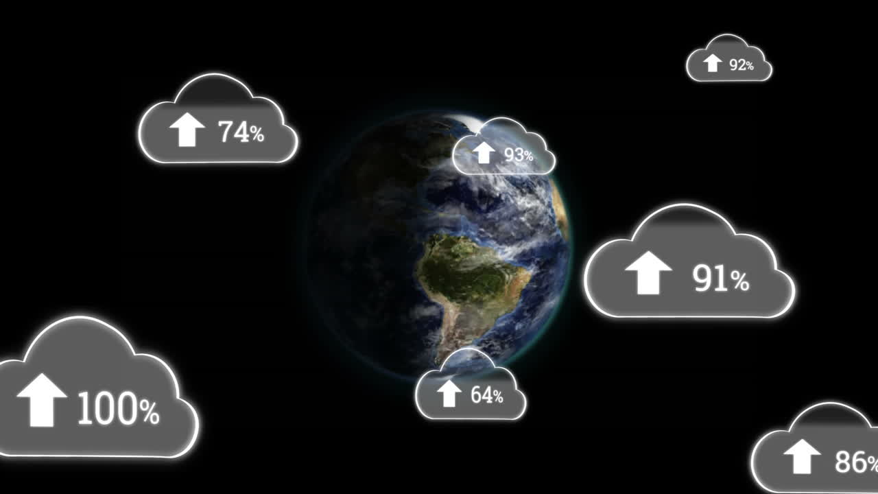 cargar en la nube digital en todo el mundo