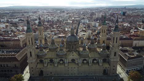 Zaragoza-Aerial-View-With-Nuestra-Senora-Del-Pilar-Basilica-Spain