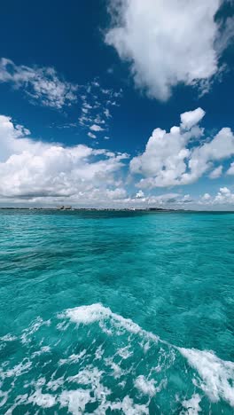 turquoise waters and cloudscape