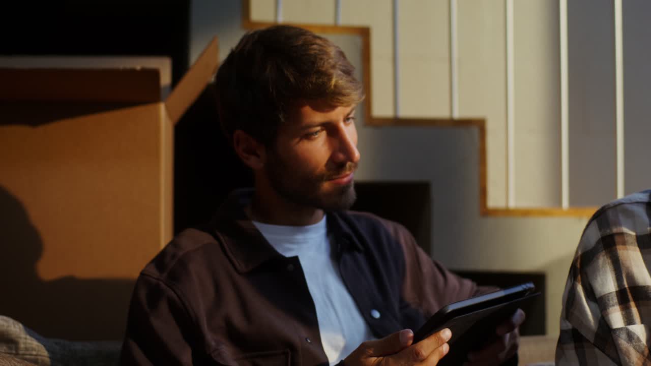 Couple Relaxing at Home After Moving
