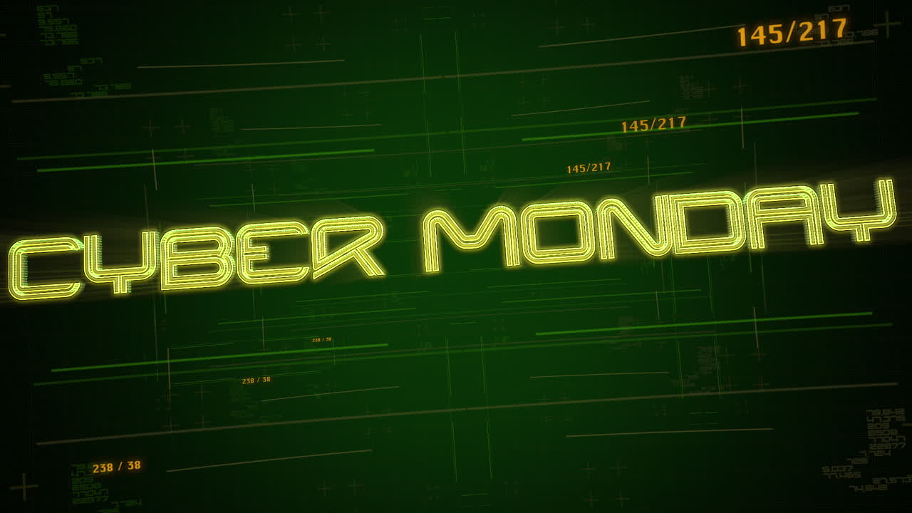 Cyber Monday: Digital Deals Displayed On Computer With Hud