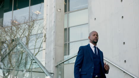 businessman walking up stairs