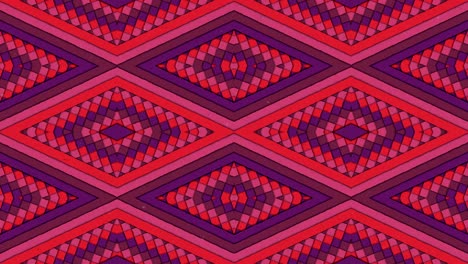 formas caleidoscópicas rayas y rombo colorido fondo de bucle sin costuras