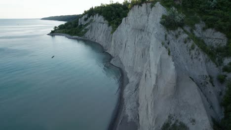 beautiful view of the bluffs in scarborough flying