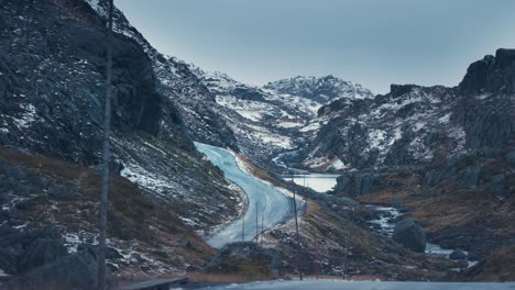 tourist route ryfylke in late autumn