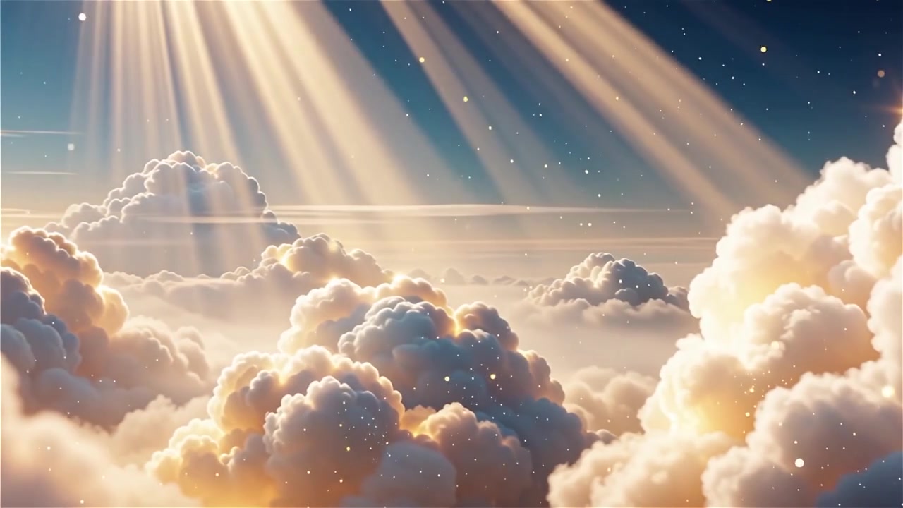 Christian Heavenly Light Worship Background