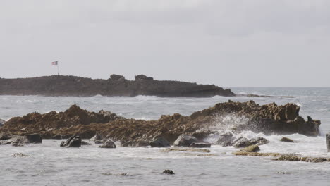 san juan rocky ocean coast on caribbean island of puerto rico, static