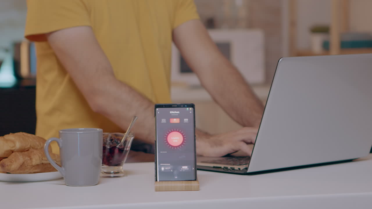Smart speaker phone gadget responds to lights commands