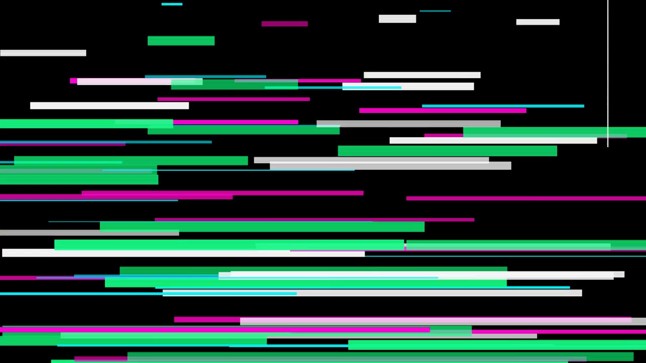 Digitaler Glitch-Effekt mit bewegten horizontalen Linien