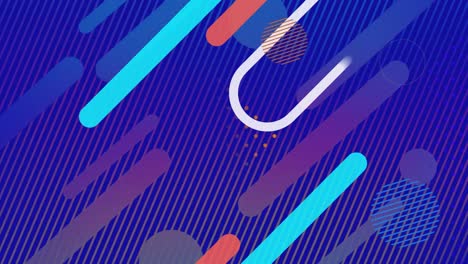 animation of multiple stripes and circles moving in hypnotic motion on striped background