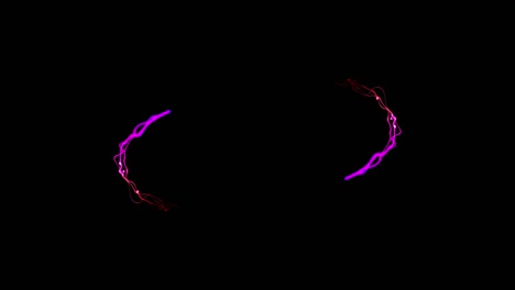 animación de relámpagos de fuego en fondo de pared negra. líneas de neón parpadeantes iluminan abstracto caótico. luces fluorescentes futuristas brillantes. símbolo de energía e idea. interfaz moderna de video 4k