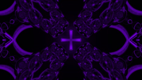 fondo fractal de neón de caleidoscopio