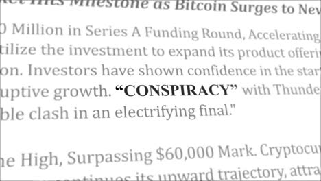 conspiracy news headline in different articles