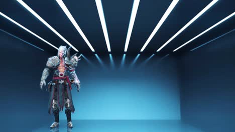 hombre con auriculares de realidad virtual se transforma en un personaje de juego