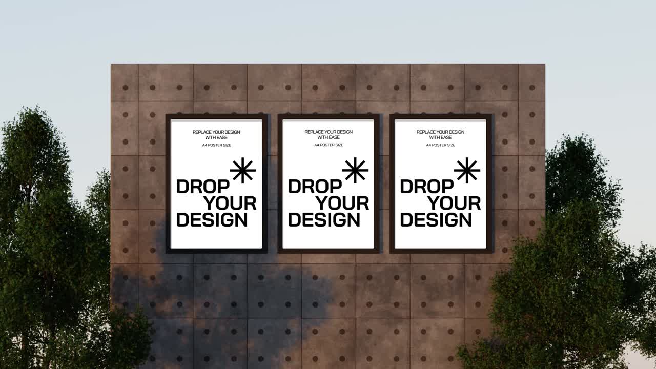 광고판 화면 목업Mockup