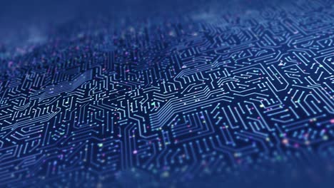 patrón de la placa de circuito de cerca. procesamiento de datos de la cpu. bucle perfecto