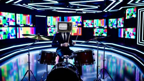 tv 헤드 드럼 연주자