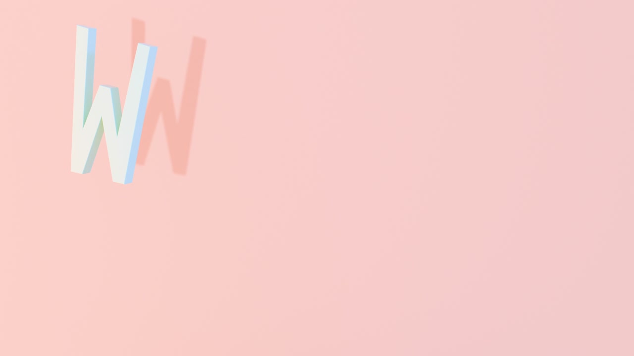 'hello'와 'welcome' 텍스트를 루프로 재생하고 3d 렌더링합니다.