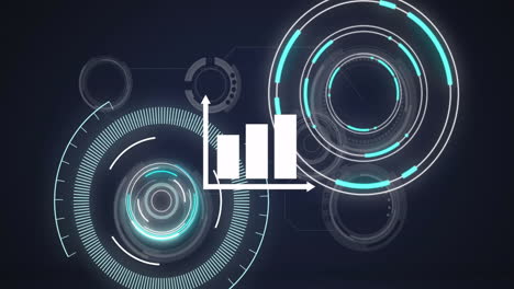 animation of digital data processing over scopes scanning