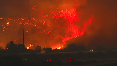 The-Thomas-Fire-Burns-At-Night-In-The-Hills-Above-The-101-Freeway-Near-Ventura-And-Santa-Barbara-California