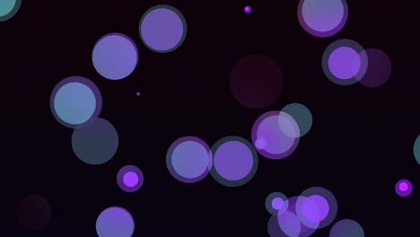 círculos animados coloridos partículas de fondo claro 4k