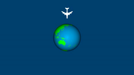 animación de un viaje mundial en 4k.