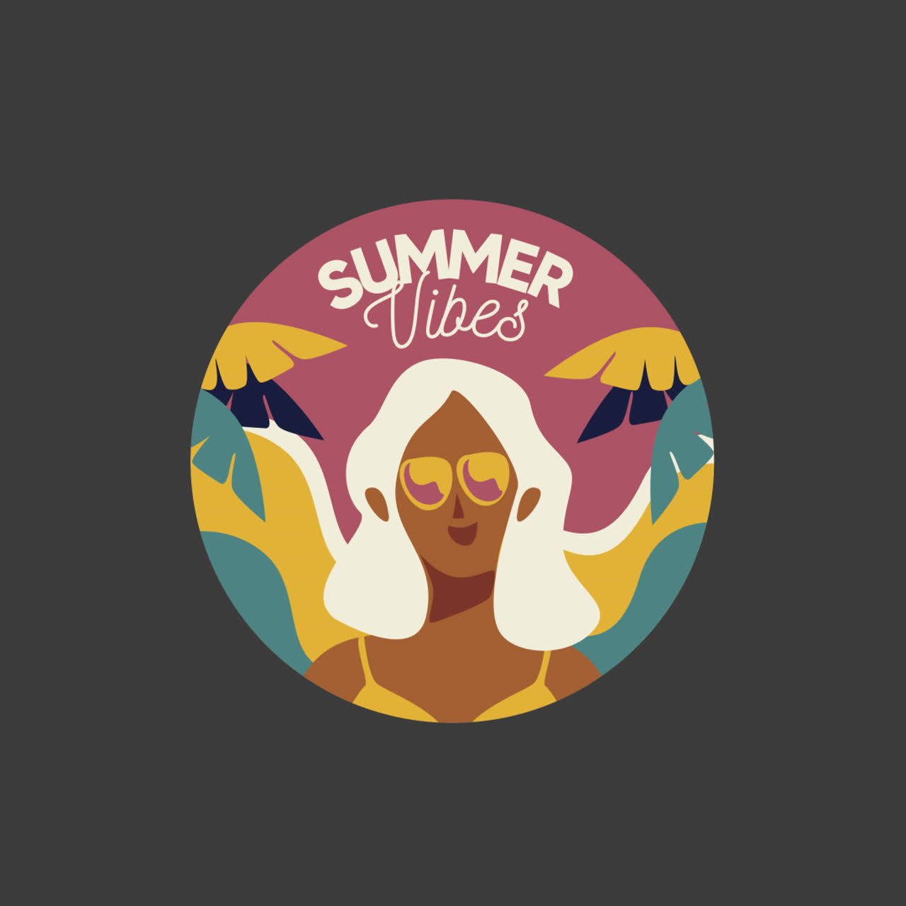diseño gráfico de vibraciones de verano