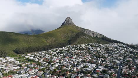 rainbow, capetown, lions head seapoint, drone