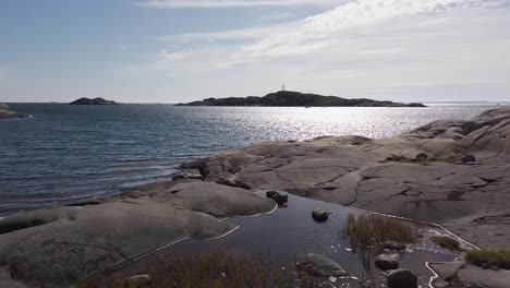 the typical landscape of the harsh coastlands bohuslan, sweden