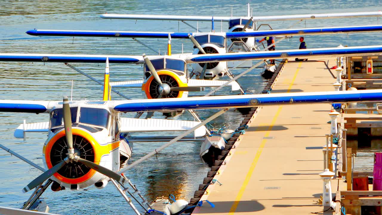 시엄리스 루프 클립, 항구에 줄지어있는 수중 비행기