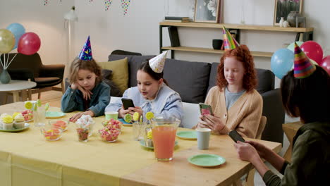 kids in a birthday party