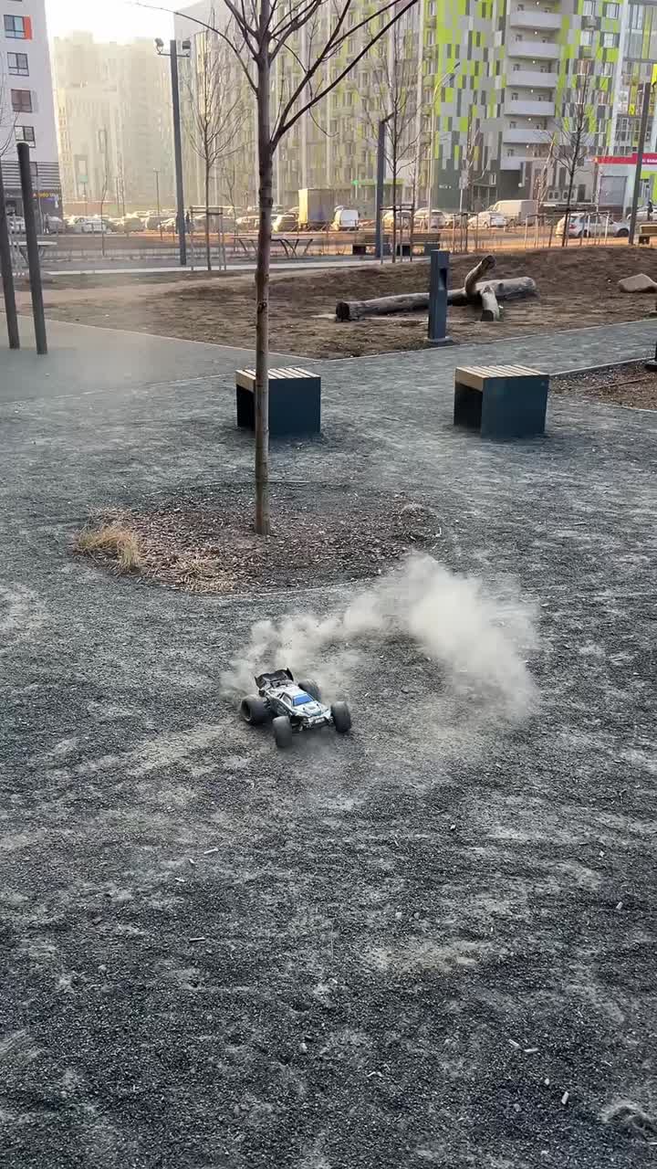 RC Car Action on Gravel
