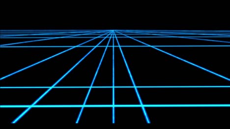 neon cyberpunk perspective grid with transparency 4k loop