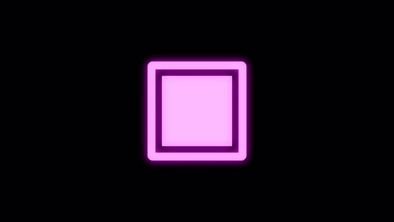 Simple wave neon icon square Transitions. 1080p - 30 fps - Alpha Channel (4)