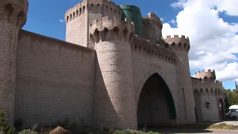 panup of the front gate of a medieval castle