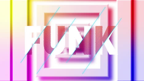 animation of funk text on white background